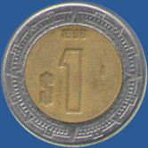 1 песо Мексики 1998  года