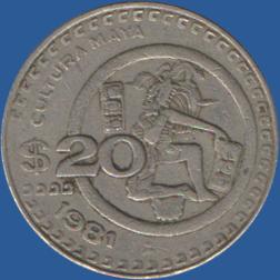 20 песо Мексики 1981 года