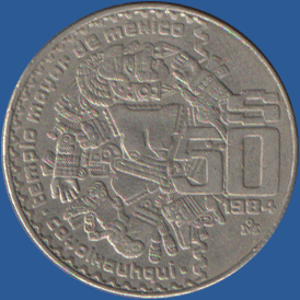 50 песо Мексики 1984 года