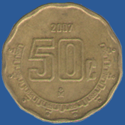 50 сентаво Мексики 2007 года